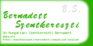 bernadett szentkereszti business card